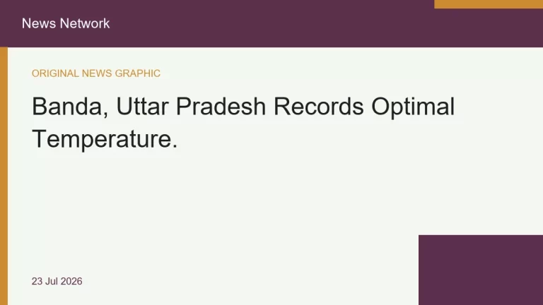 Banda, Uttar Pradesh Records Optimal Temperature.