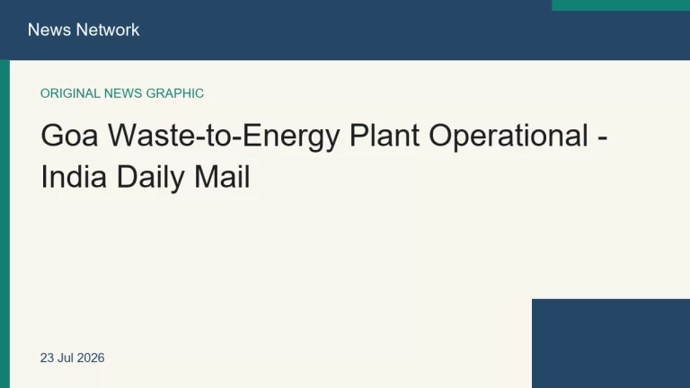 Goa Waste-to-Energy Plant Operational – India Daily Mail