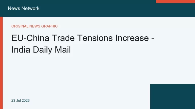 EU-China Trade Tensions Increase – India Daily Mail