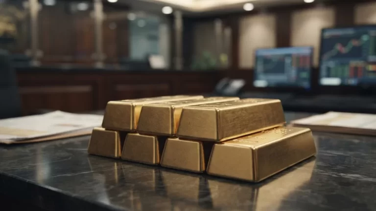 Gold bars stacked representing Sovereign Gold Bond investment redemption